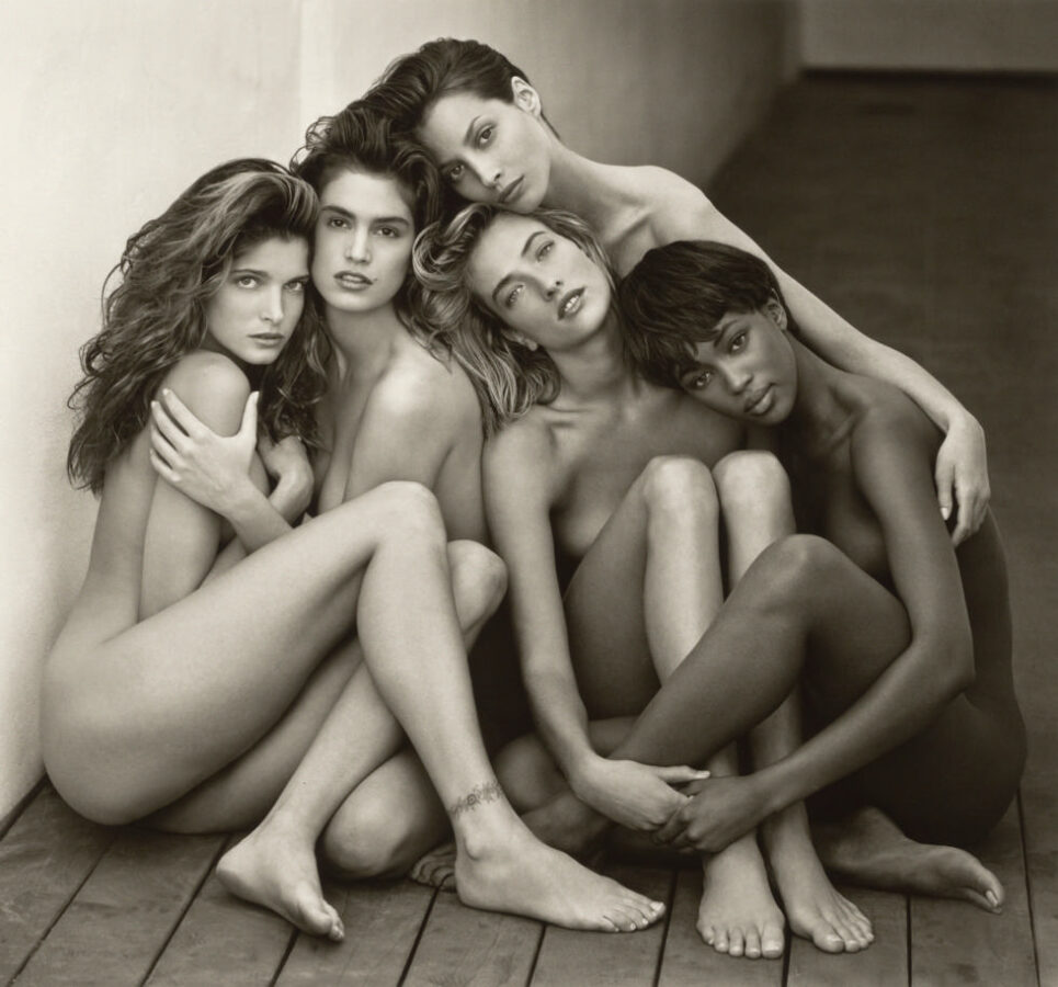 Herb Ritts, Stephanie, Cindy, Christy, Tatjana, Naomi, 1989, © Herb Ritts Foundation