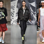 Dad-Sneaker bleiben uns in den verschiedensten Varianten erhalten (v.l.n.r.): Christopher Kane, On I Off, JW Anderson (Fotos: IMAXtree.com).