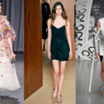 Plastiksandalen, die an Wasserschuhe aus der Kinderzeit erinnern, geben im F/S den Ton an (v.l.n.r.): Mary Katrantzou, Alexa Chung, On I Off (Fotos: IMAXtree.com) 