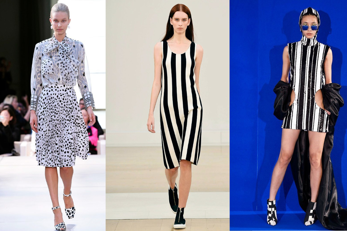 Schwarz und Weiß – ein starkes Duo, das im Sommer auch auf Schuhen zum Einsatz kommt (v.l.n.r.): Burberry, Jasper Conran, Halpern (Fotos: IMAXtree.com)