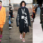 Neonfarben, Nylon, raffinierte Schnürungen und voluminöse Sohlen – sportive Sandalen auf der London Fashion Week (v.l.n.r.): House Of Holand, House Of Holland, Toga (Fotos: IMAXtree.com)