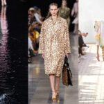 Bei den Metallic-Nuancen hatte in Paris Gold die Nase vorn (v.l.n.r.): Saint Laurent, Rochas, Manish Arora (Fotos: © IMAXtree.com).