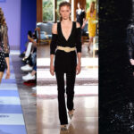Die Taille wird im Sommer stark betont, dabei helfen die vielen neuen Gürtel in auffälligen Designs (v.l.n.r.): Shiatzy Chen, Altazarra, Saint Laurent (Fotos: © IMAXtree.com). 