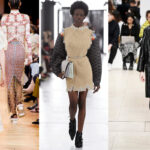 Taschen wurden in Paris gerne an Ketten in der Hand getragen (v.l.n.r.): Paco Rabanne, Louis Vuitton, Miu Miu (Fotos: © IMAXtree.com). 