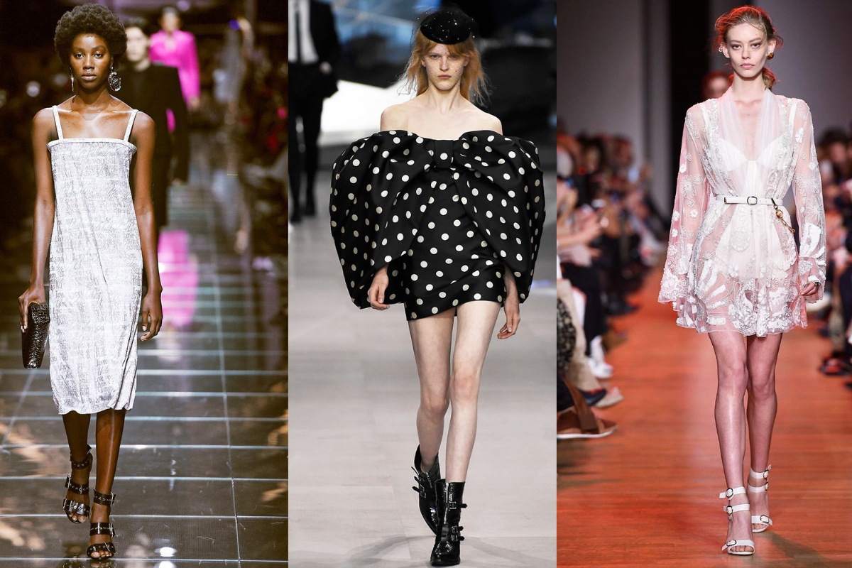 Markante Schnallen geben Sandalen und Ankle-Boots eine rockige Note (v.l.n.r.): Balenciaga, Céline, Elie Saab (Fotos: © IMAXtree.com). 