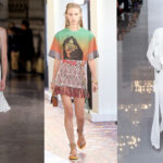XXL-Ohrringe werden im Sommer gerne auch nur an einem Ohr getragen (v.l.n.r.): Mashama, Chloé, Balmain (Fotos: © IMAXtree.com). 