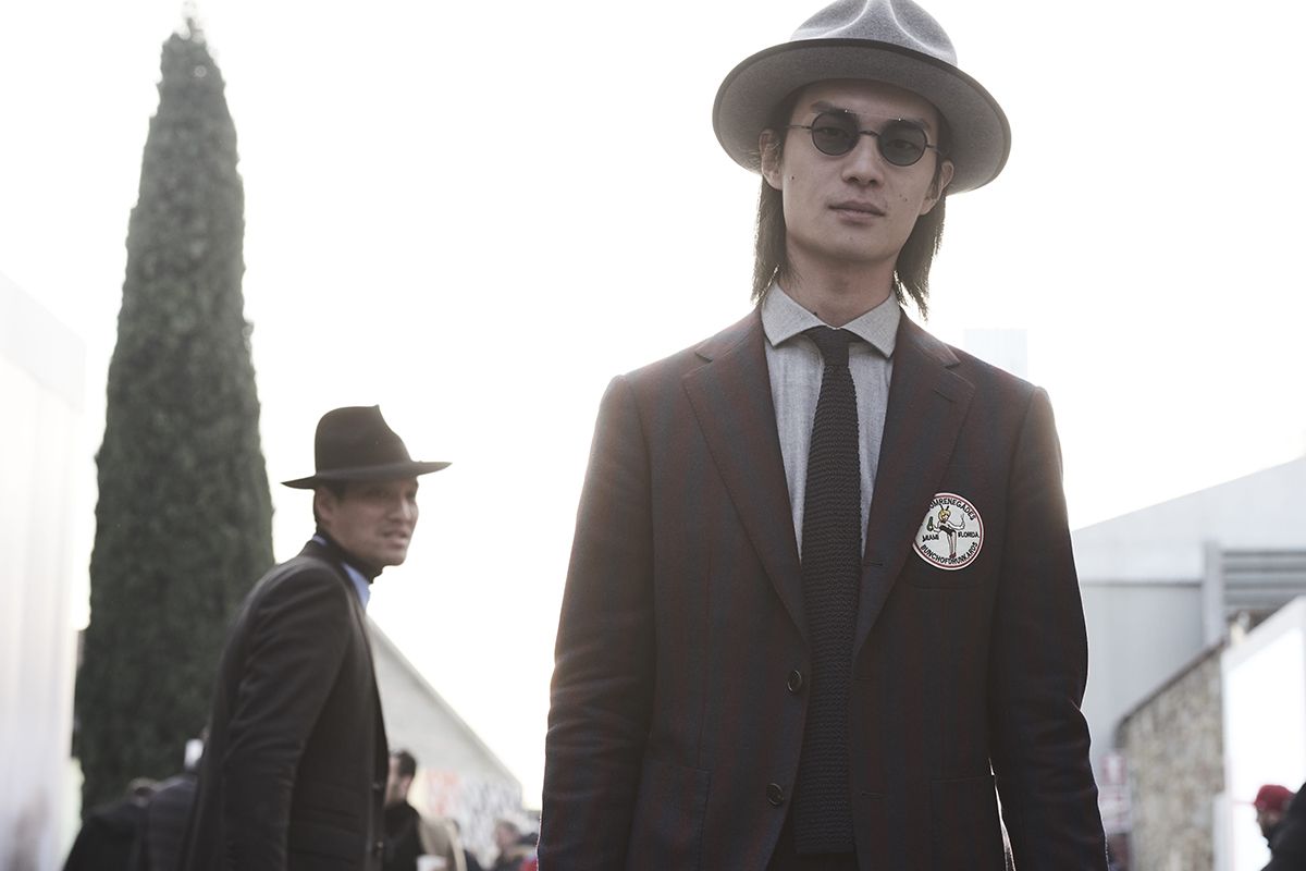 Street-Styles der Pitti Uomo in Florenz (Foto: Enrico Labriola)