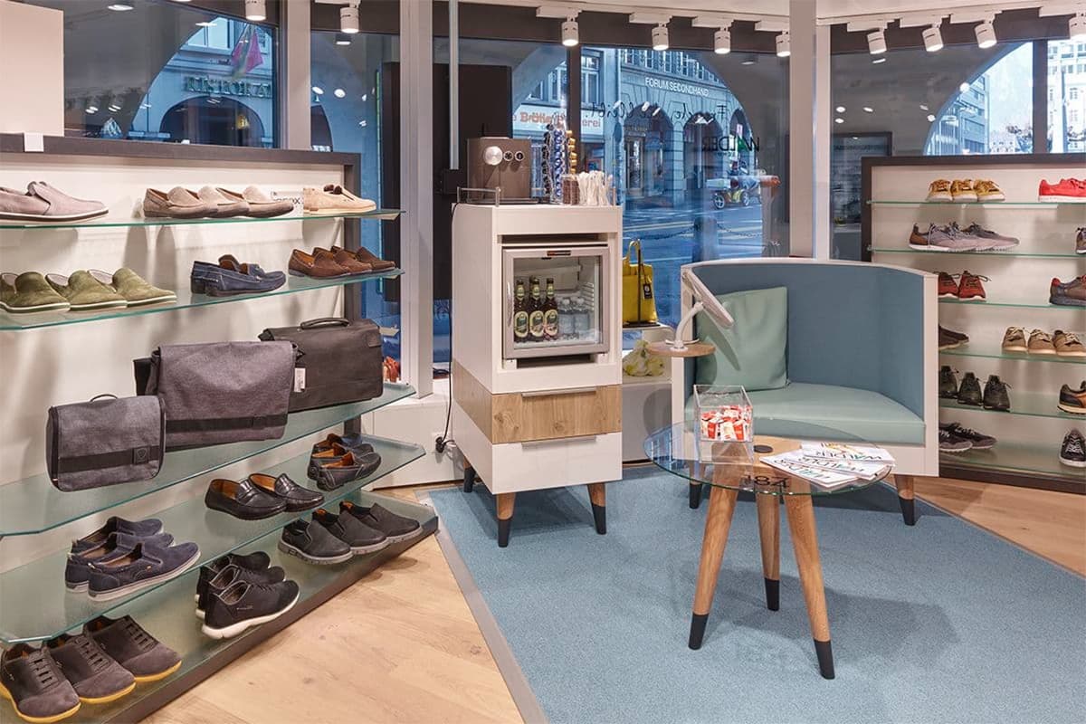 Schuhhaus Walder Schuhfiliale im Bällitz 75 in Thun (Foto: Schuhhaus Walder AG)