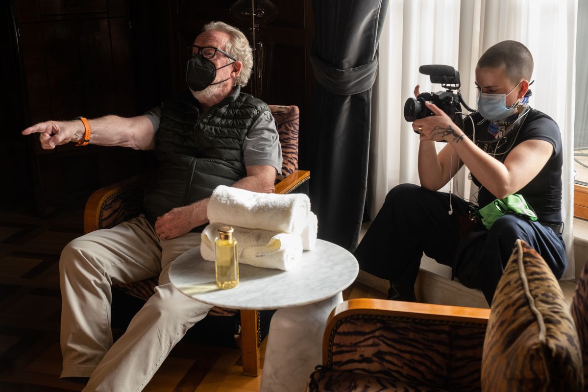 Szene aus House of Gucci von Ridley Scott mit Lady Gaga, Adam Driver und Al Pacino. (Foto: 2021 Metro-Goldwyn-Mayer Pictures Inc.)
