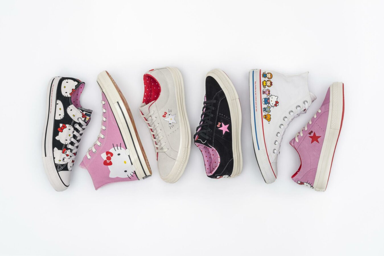 Converse trifft auf Hello Kitty. Das Ergebnis ist sowohl für Kinder, Damen als auch Herren erhältlich. (Foto: Converse)