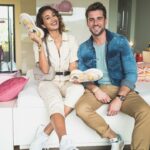 Auch Model und Influencerin Sara Leutenegger und Modelkollege Steven Epprecht erkundeten das Shoehotel. (Foto: Vögele Shoes)