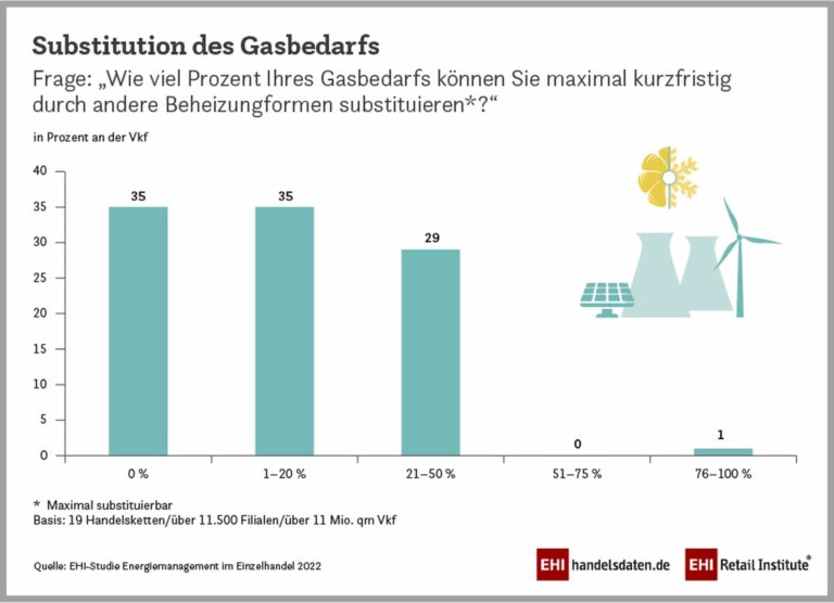 Viele Händler sehen Probleme darin, ihren Gasbedarf kurzfristig mit anderen Formen zu substituieren. (Foto: EHI)