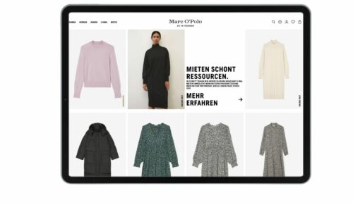 Mit „Mieten statt Kaufen“ wirbt Marc O'Polo für das neue Onlinekonzept. (Foto: Marc O'Polo)
