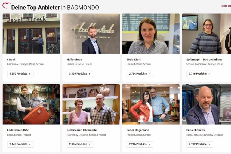 Die Besucher erkennen auf der Homepage: Hinter der Onlineplattform stehen Fachgeschäfte mit persönlichem Service und keine anonymen Firmen ohne Ansprechpartner. (Foto: Bagmondo)