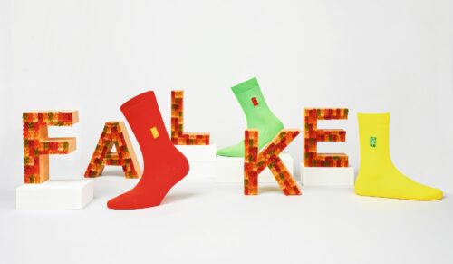 Die Falke und Haribo Kollaboration wird erwartet bunt. (Foto: Falke)
