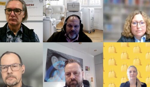 Die Gesprächsteilnehmer (im Uhrzeigersinn): Ralf Maurer, Jan-Oliver Nannen, Angelika Faber, Kathrin Doleczik, Sven Meier und Tobias Kurtz. (Foto: Screenshot)