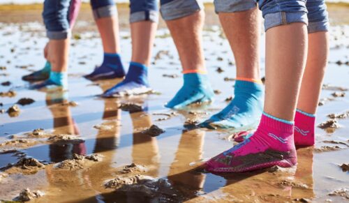Die Beachies sollen sichere Wattwanderungen ermöglichen, gleichzeitig bleibe das Gefühl vom Barfußlaufen erhalten. (Foto: Beachies)