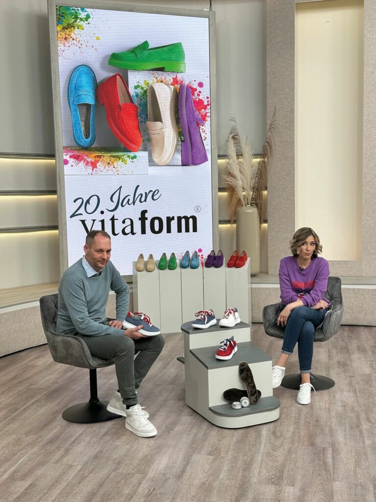 Happy Birthday Vitaform – für den Schuhhersteller ist Teleshopping der wichtigste Absatzkanal. (Foto: Vitaform)