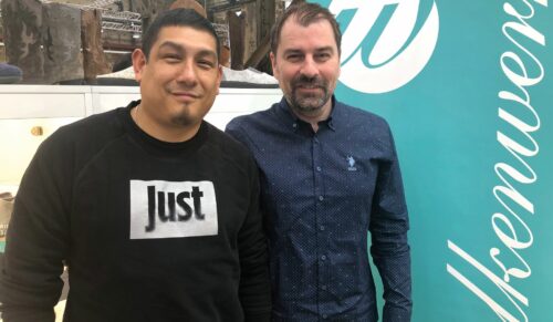 Die beiden Geschäftsführer der EPV Trading Agency, Edgardo Pardo Vega und Dominik Bottica, wollen mit der Marke Wolkenwerk durchstarten. (Foto: Redaktion)