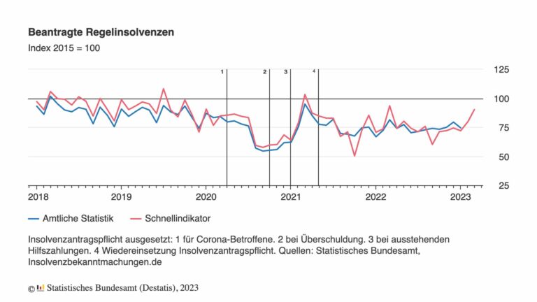 Destatis gab die Zahlen der Regelinsolvenzen bekannt. (Foto: Destatis)