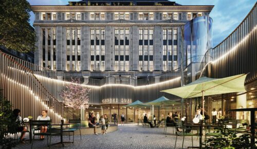 Das Carsch-Haus soll Bindeglied zwischen Düsseldorfer Altstadt und Königsallee werden. (Foto: Signa Real Estate)