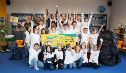 Die Klasse 3a der Grundschule am Mühlenberg in Niederndodeleben (Nähe Magdeburg) belegte beim Coocazoo-Nachhaltigkeitsprojekt den ersten Platz. (Foto: Coocazoo)
