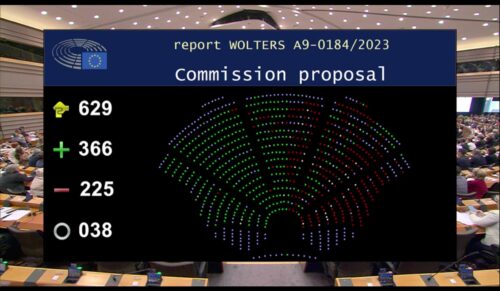 Das Europäische Parlament stimmte für das EU-Lieferkettengesetz. (Screenshot: Europäisches Parlament)