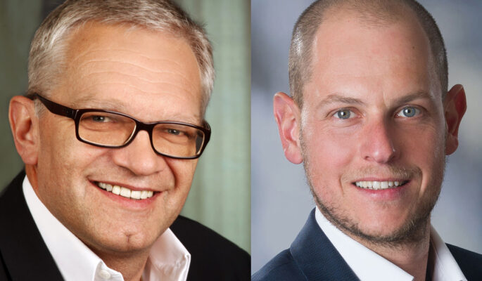 Ringschuh-Geschäftsführer Wilfried Harml (links) verabschiedet sich Ende des Jahres 2023 in den Ruhestand. Seine Aufgaben übernimmt sukzessive Bernd Grillitsch. (Fotos: Ringschuh)