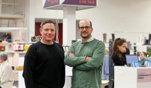Messeveranstalter Jens Frey und Alexander Hitzel. (Foto: Innatex)