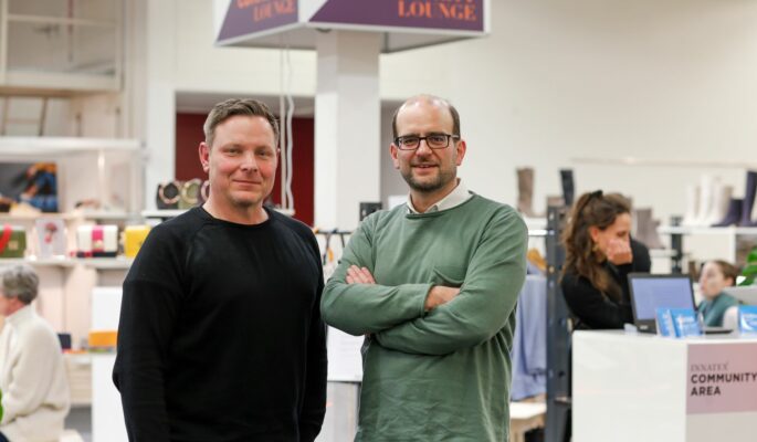 Messeveranstalter Jens Frey und Alexander Hitzel. (Foto: Innatex)