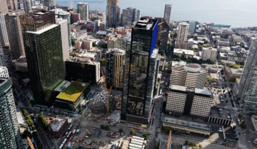 Der Amazon-Campus von oben. (Foto: Amazon)