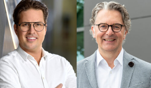 (v. l.) Tobias Eichmeier (Vorstandsmitglied ANWR Group und Geschäftsführer ANWR Schuh GmbH) und Stephan Krug (Geschäftsführer SABU Schuh & Marketing GmbH) (Fotos: ANWR, SABU)