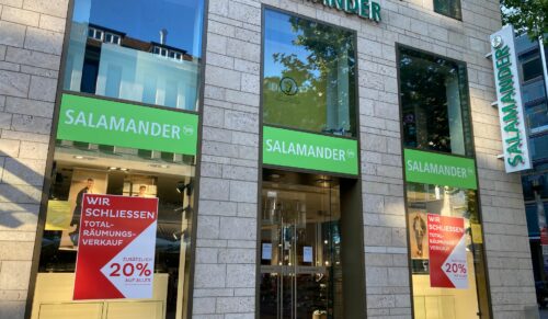 Die mittlerweile geschlossene Salamander-Filiale in Ulm. (Foto: Redaktion)