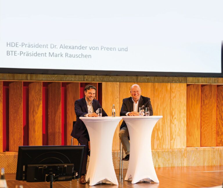 Mark Rauschen (li.), BTE-Präsident, und Dr. Alexander von Preen, HDE-Präsident (Foto: BTE)