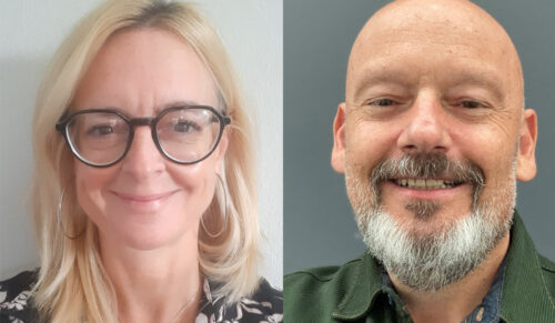Die neuen Ganter- und Hassia-Außendienstler Nicole Beer und Alexander Lehner. (Foto: Hassia/Ganter)