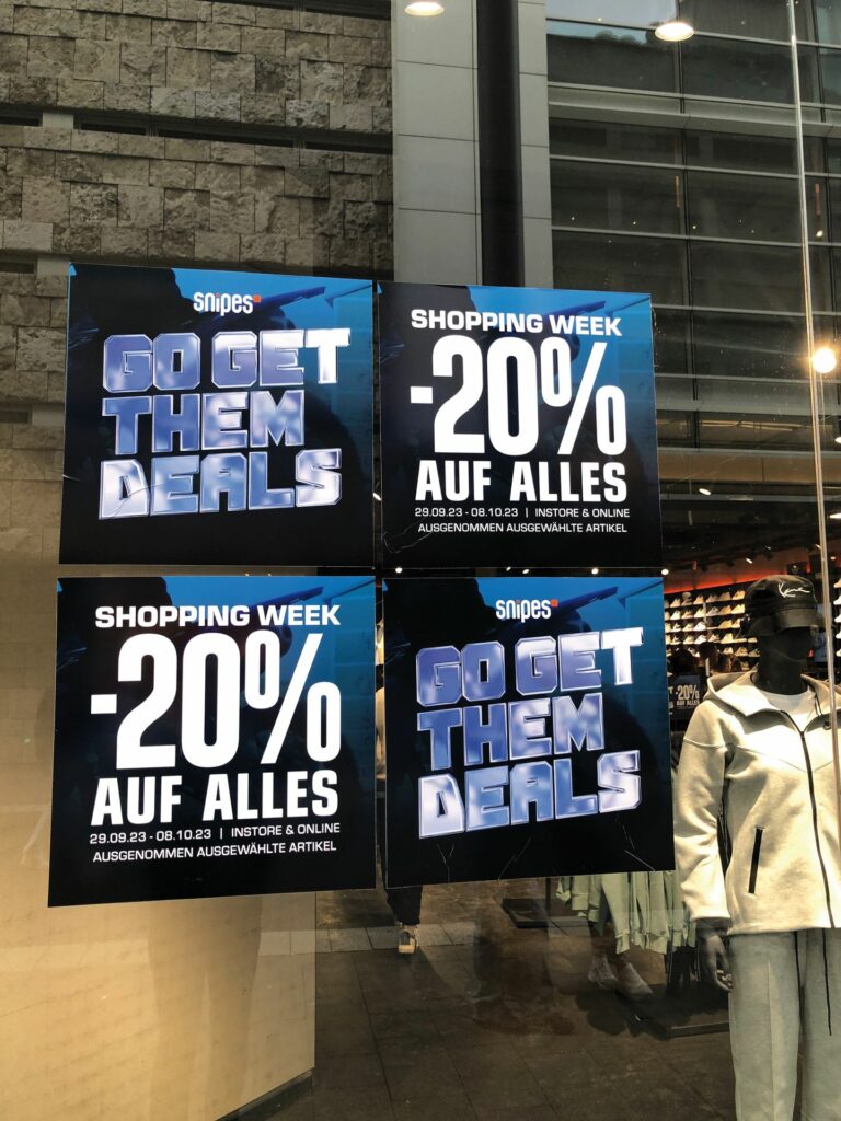 Bei manchen Geschäfte wurde im September mit Rabatten um sich geworfen. (Foto: Redaktion)