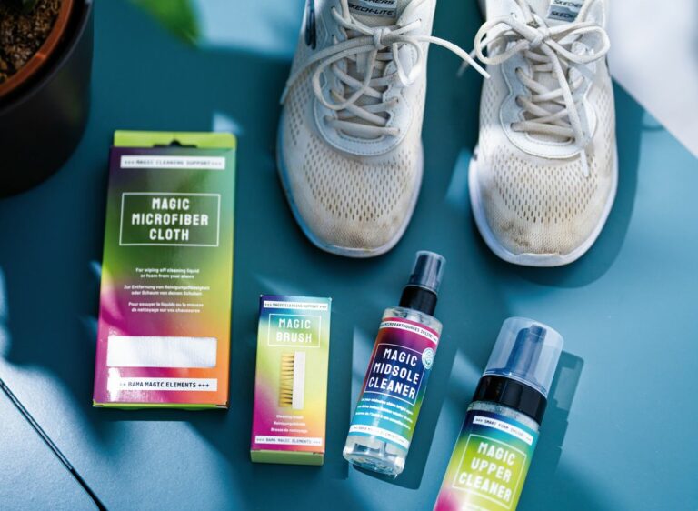 Bama setzt auf gut unterscheidbare Produktlinien. Die Marke Magic Elements steht für buntes Verpackungsdesign und saubere Sneaker. (Foto: Bama)