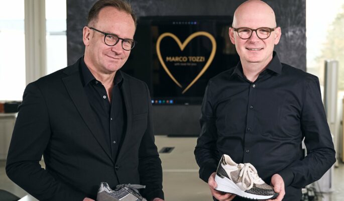 Wortmann-CEO Jens Beining (li.) und Marco Tozzi-Geschäftsführer Christian Böhm (Foto: Wortmann)