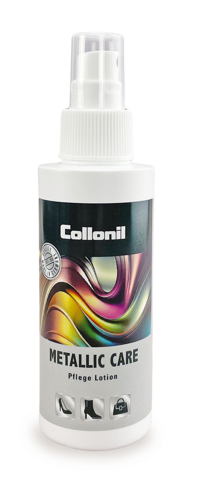 Mit dem Produkt Metallic Care hat Collonil auf den aktuellen Metallic-Trend reagiert. (Foto: Collonil)