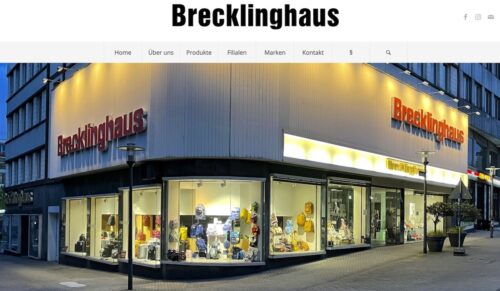 Homepage von Brecklinghaus (Foto: Screenshot)