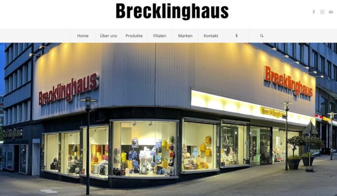 Homepage von Brecklinghaus (Foto: Screenshot)