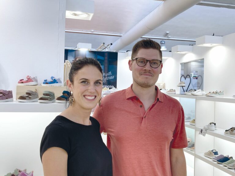 Nach längerer Pause wieder dabei: der österreichische Schuhhersteller Legero United, vertreten durch Anna Carbonari und Stefan Günter. (Foto: Redaktion)
