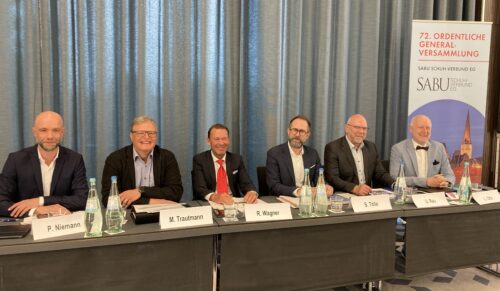SABU-Vorstand und Aufsichtsrat (v.l.n.r.): Philipp Niemann, Matthias Trautmann, Rolf Wagner, Simon Tölle, Ulrich Rau und Lars Otto (Foto: Redaktion)