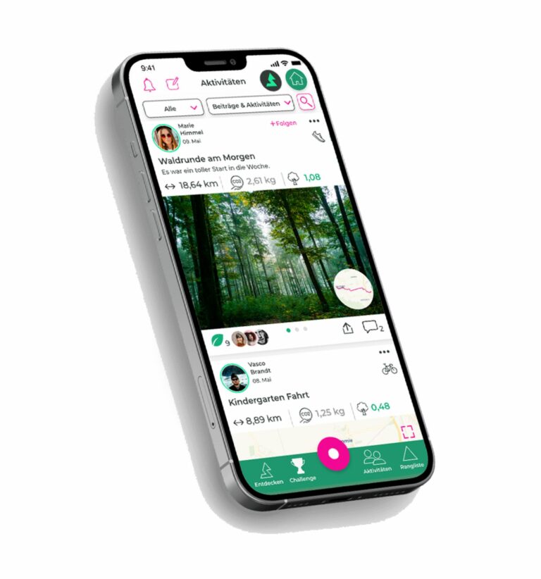 Per App können Nutzer ihre Bewegung tracken und damit ein Projekt unterstützen. (Foto: Summitree)