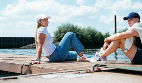Marla Bergmann und Hanna Wille qualifizierten sich in der Segel-Disziplin 49er-FX
für die Olympischen Spiele. (Foto: 8Beaufort.Hamburg)
