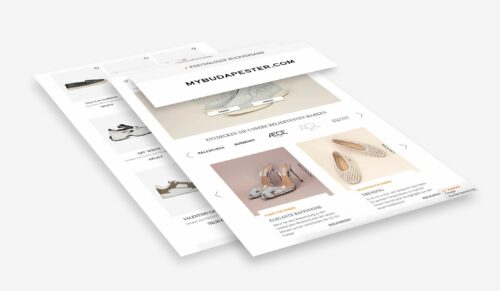 Die Homepage von Mybudapester.com (Foto: Shoepassion)