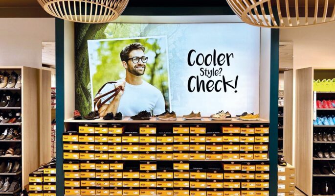 Quick Schuh-Look & Feel: Das Franchisesystem hat einen eigenen Auftritt im Hinblick auf Kampagnen und Store-Gestaltung. (Foto: Quick Schuh)
