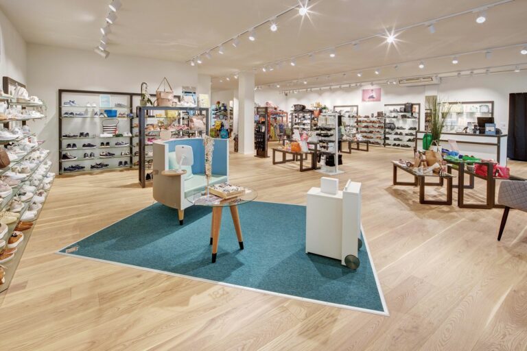 Von Schuhkartons fehlt in einem Walder-Schuhgeschäft jede Spur – dafür überzeugt der cleane Look. (Foto: Walder)