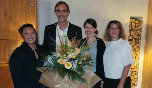Von links nach rechts: Geschäftsführerin Karen Jess, scheidender Geschäftsführer Richard Stölzle, Gesellschafterin Irina Kisseloff und Beate Fuchs (Geschäftsführerin). (Foto: Seeberger)