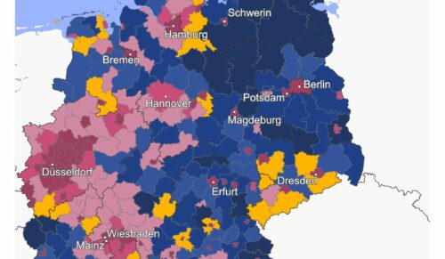 Die Kaufkraftdichte in Deutschland (Foto: Gfk-NIQ)
